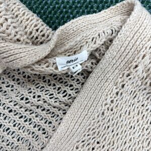 Aerie Beige V-Neck Sweater